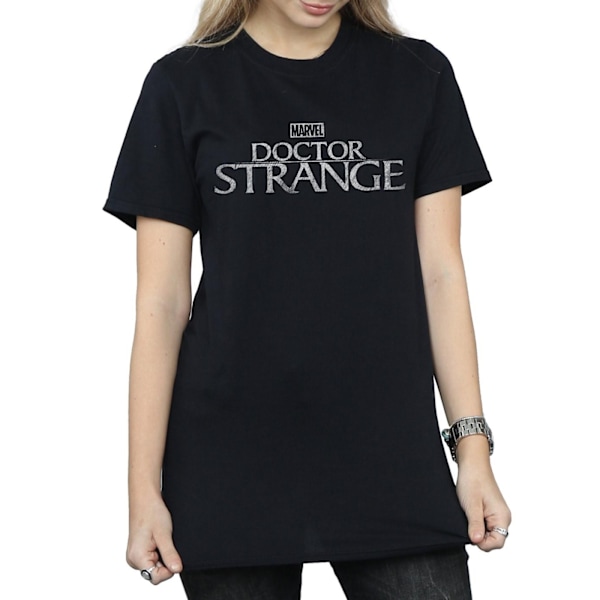 Marvel Dam/Damer Doctor Strange Logo Bomull Boyfriend T-shirt Black S