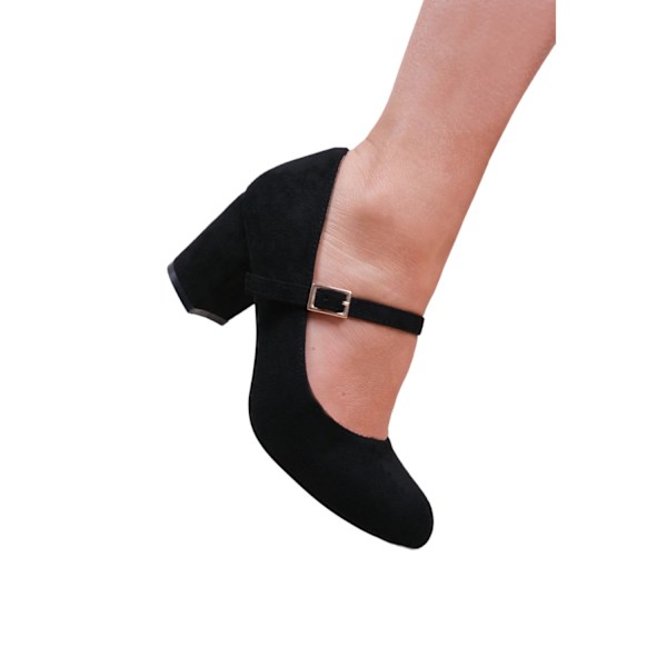 Where's That From Dam/Damer Araceli Mocka Block Heel Mary J Black 4 UK