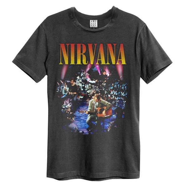 Amplified Unisex Vuxen Live In New York Nirvana T-Shirt M Charc Charcoal M
