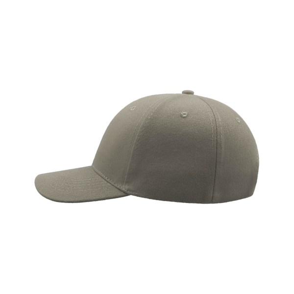 Atlantis Liberty Six borstad bomull 6 panel keps One Size Light Light Grey One Size