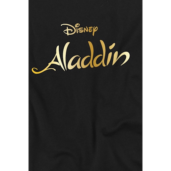 Aladdin Barn/Kids Logotyp T-shirt 5-6 År Svart Black 5-6 Years
