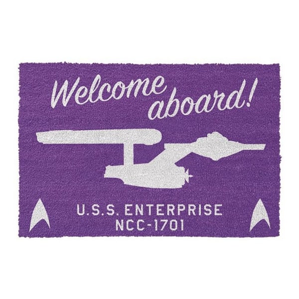 Star Trek Välkommen ombord dörrmatta One Size Lila Purple One Size