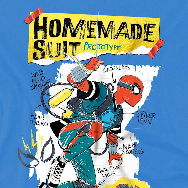 Spider-Man Barn/Kids Hemmafixad Dräkt T-Shirt 9-10 År Safir Sapphire 9-10 Years