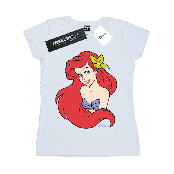 Disney Dam/Kvinnor Den Lilla Sjöjungfrun Närbild Bomull T-shirt White M