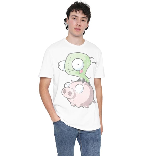 Invader Zim Herr Gir & Pig T-Shirt 5XL Vit White 5XL