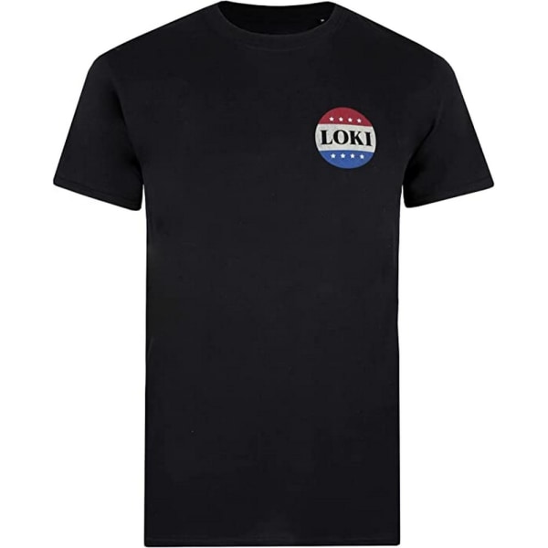 Loki Mens Voters Badge T-Shirt XL Svart/Vit Black/White XL