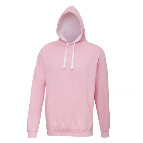 Awdis Varsity Hooded Sweatshirt / Hoodie 2XL Baby Pink/Arctic W Baby Pink/Arctic White 2XL