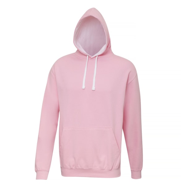 Awdis Varsity Hooded Sweatshirt / Hoodie XS Baby Pink/Arctic Wh Baby Pink/Arctic White XS