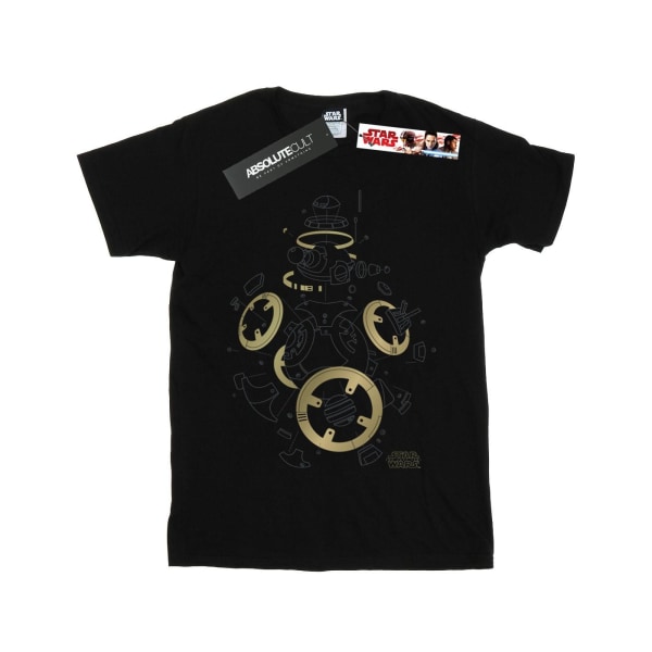 Star Wars Dam/Dam The Last Jedi BB-8 dekonstruerad bomull Black XXL