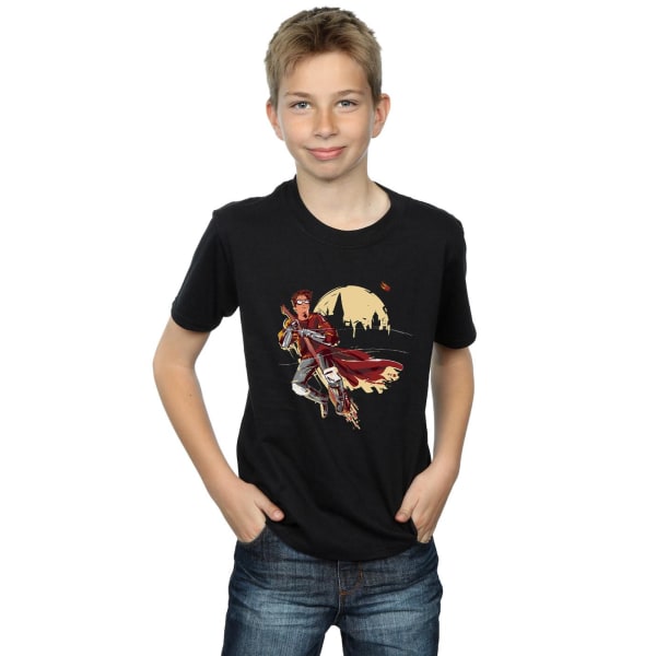 Harry Potter Quidditch Seeker T-shirt för pojkar 9-11 år Svart Black 9-11 Years