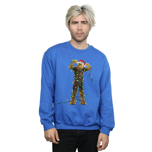 Star Wars Chewbacca Julbelysning Sweatshirt L Royal Bl Royal Blue L