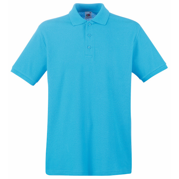 Fruit Of The Loom Premium Herr Kortärmad Polotröja 3XL Azur Azure Blue 3XL