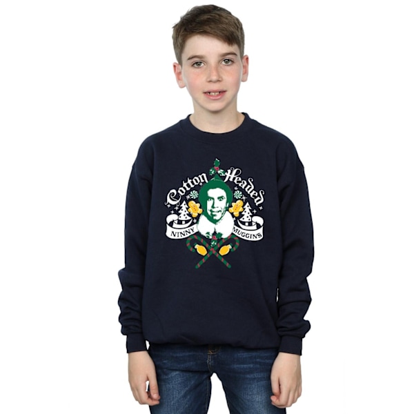 Elf Boys Headed Ninny Muggins Sweatshirt 5-6 år Marinblå Navy Blue 5-6 Years