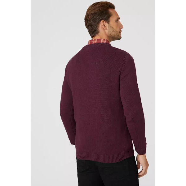 Maine Premium bomullströja med rund hals för män, XL, Bourgogne Burgundy XL