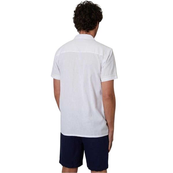 Threadbare Herr Kortärmad Skjorta med Virkad Kant L Vit White L