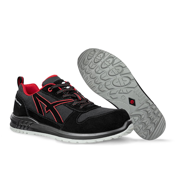 Albatros Clifton Suede Low Säkerhetsskor för Herr 10 UK Röd/Svart Red/Black 10 UK