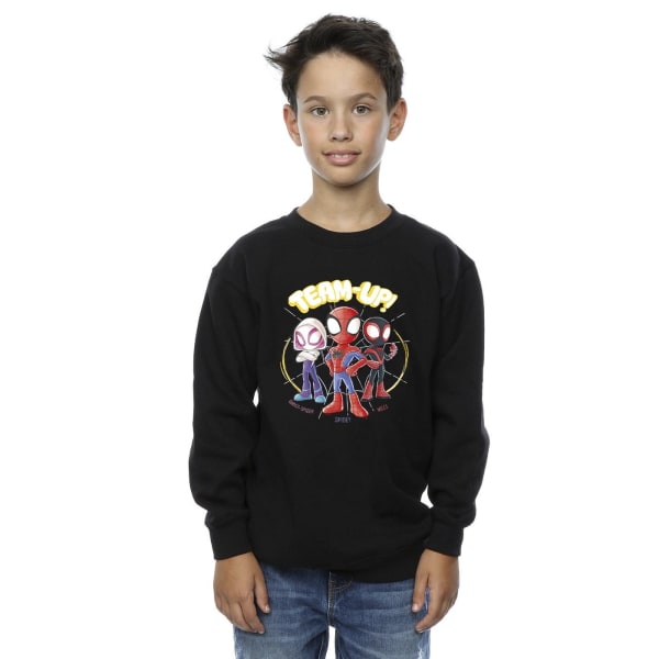 Marvel Boys Spidey And His Amazing Friends Sketch Sweatshirt 9- Black 9-11 Years