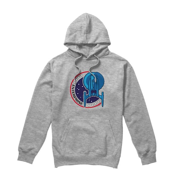 Star Trek Herr Enterprise Patch Hoodie XXL Sport Heather Sport Heather XXL