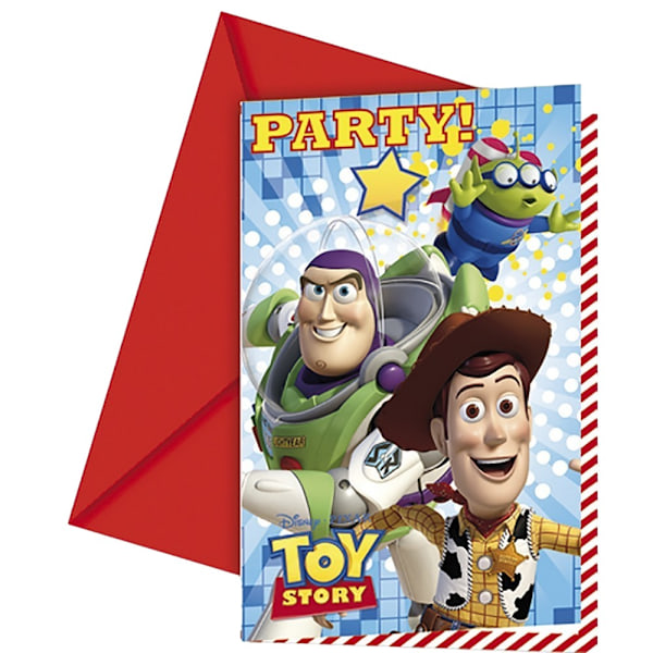Toy Story Star Inbjudningar En Storlek Flerfärgad Multicoloured One Size