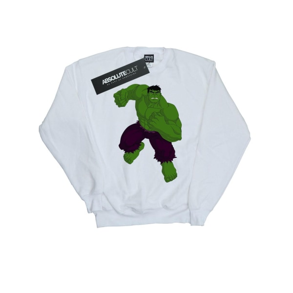 Marvel Dam/Ladies Hulk Pose Sweatshirt L Vit White L