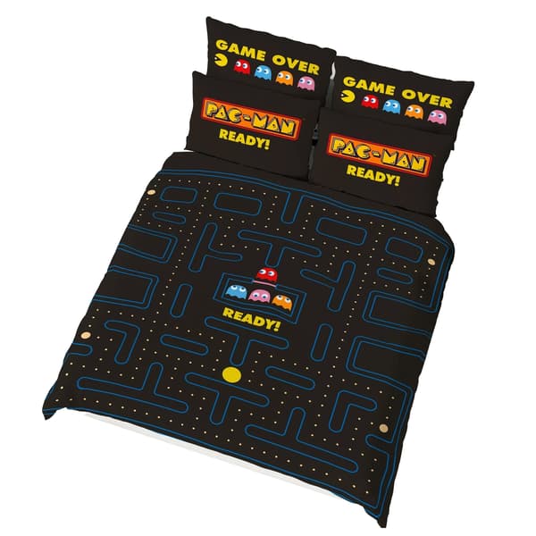 Pac-Man Maze Vändbart Påslakanset Enkel Flerfärgad Multicoloured Single