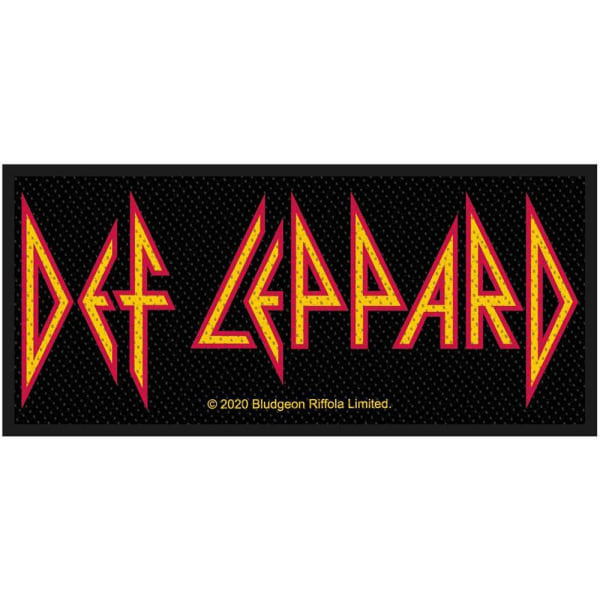 Def Leppard Logo Standard Patch One Size Svart/Röd/Gul Black/Red/Yellow One Size