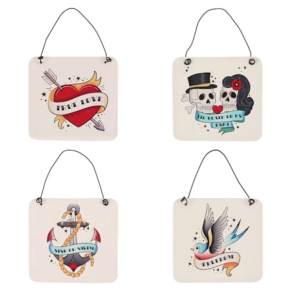Something Different MDF Tattoo Dörrskylt (24-pack) 37cm x 8cm White 37cm x 8cm x 24.5cm