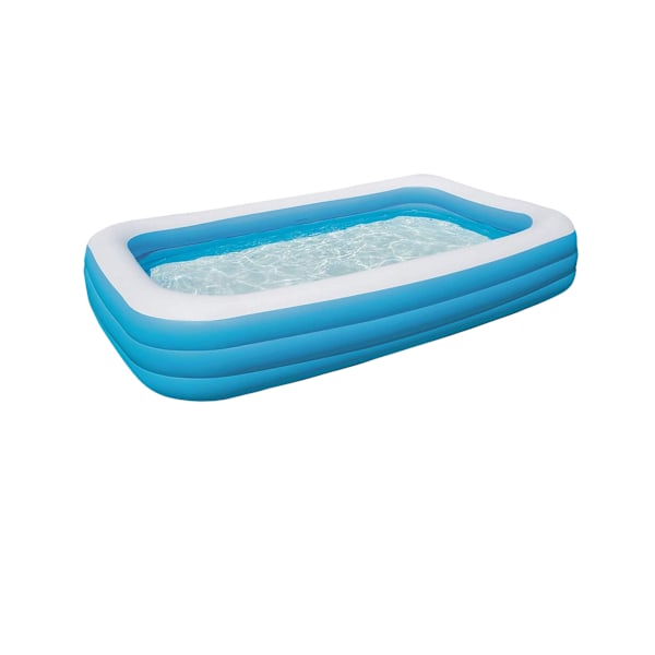Bestway 3 Ring Family Uppblåsbar Pool 305 x 183 x 56cm Blå Blue 305 x 183 x 56cm