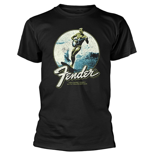 Fender Unisex Adult Surfer Bomull T-shirt XXL Svart Black XXL