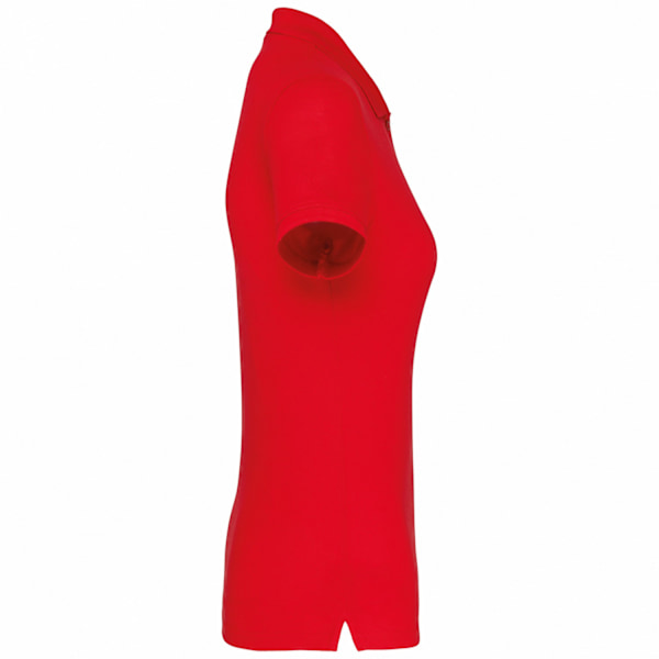 WK. Designad För Arbete Dam/Kvinnor Piqué Anti-Bakteriell Pikétröja Red 10 UK