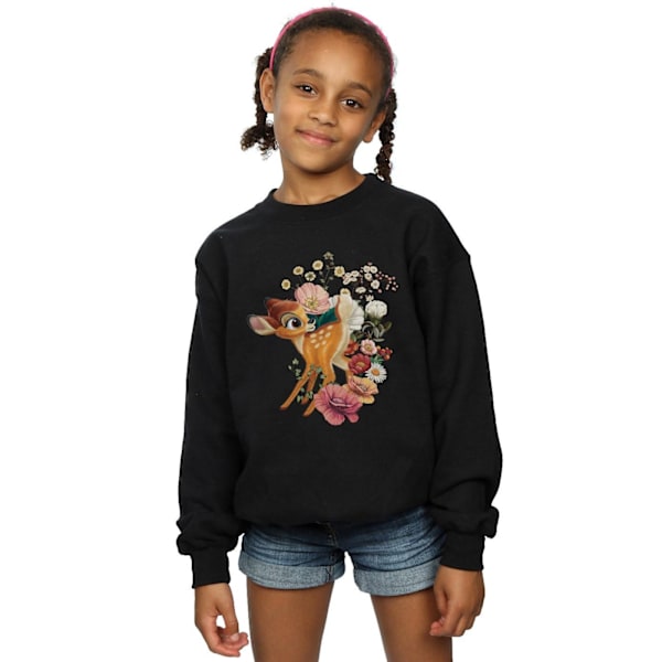 Disney Girls Bambi Meadow Sweatshirt 5-6 år Svart Black 5-6 Years