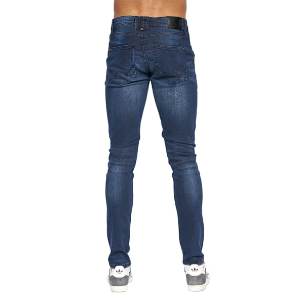 Duck and Cover Herr Tranfold Slim Jeans 36S Mörk Tvättad Dark Wash 36S