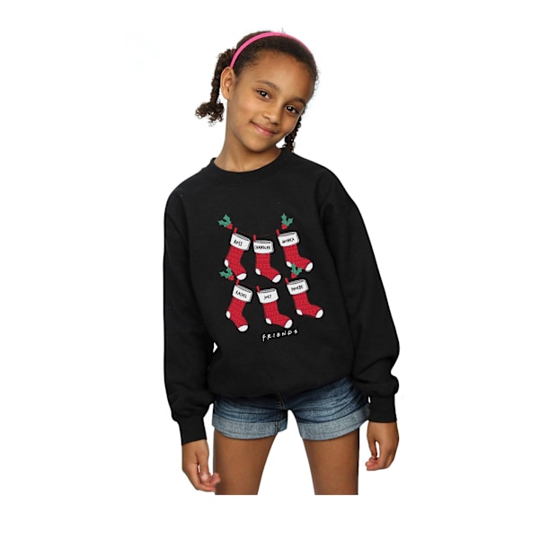 Friends Girls Christmas Stockings Sweatshirt 3-4 år Svart Black 3-4 Years