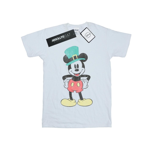 Disney Girls Musse Pigg Leprechaun Hat Bomull T-shirt 7-8 Ja White 7-8 Years