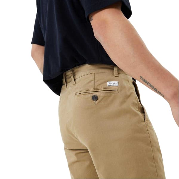 Jack Wills Chinos för män, enfärgade, smal passform, 30S, sten Stone 30S
