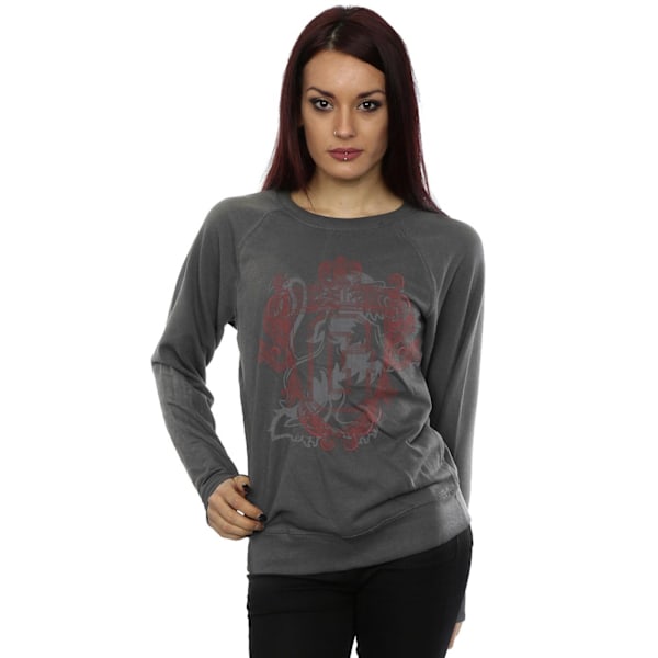 Harry Potter Dam/Kvinnor Gryffindor Lejon Crest Sweatshirt M C Charcoal M