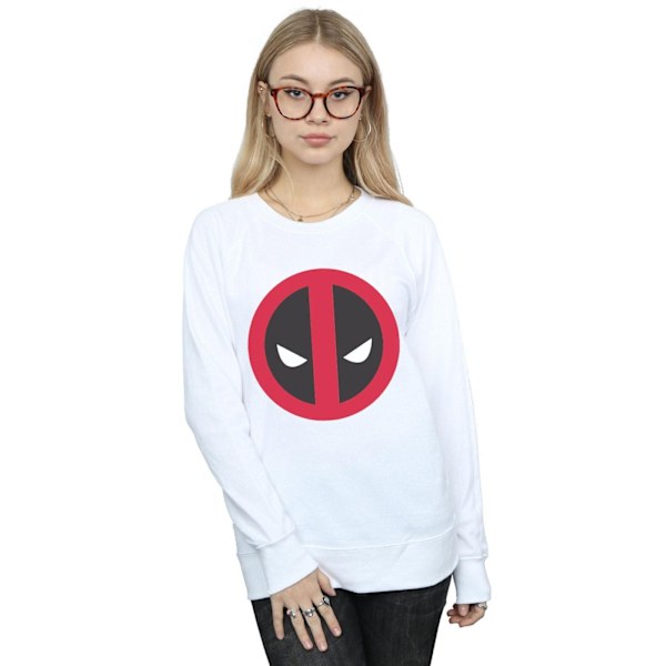 Marvel Dam Deadpool Stor Logotyp Sweatshirt XL Vit White XL
