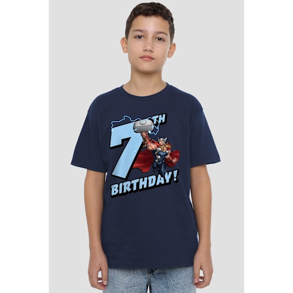 Thor Barn/Flickor 7-års Födelsedag T-shirt 5-6 År Marinblå Navy 5-6 Years