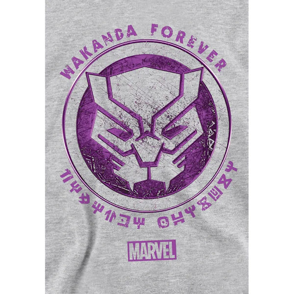 Black Panther Barn/Barn Scratch Pull Over Hoodie 7-8 År Athletic Heather 7-8 Years