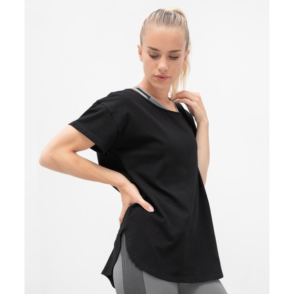 Tombo Dam/Kvinnor Scoop Neck T-Shirt S Svart Black S