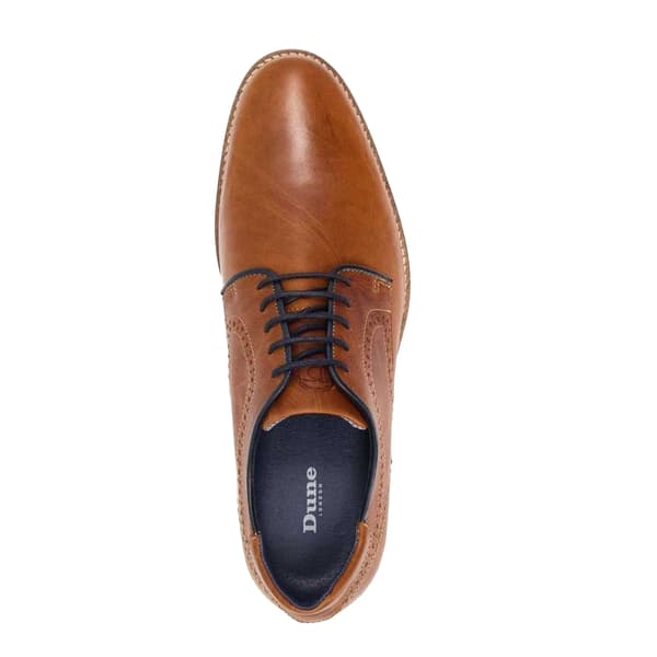 Dune London Herr Piped Läder Gibson Skor 7 UK Tan Tan 7 UK