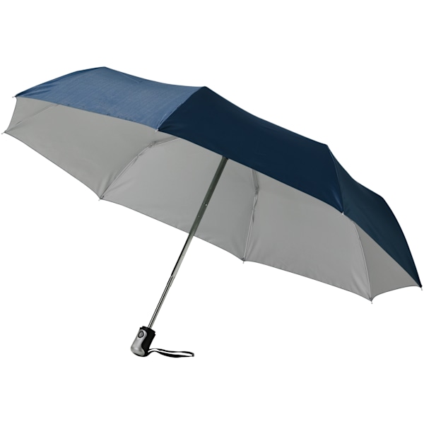 Bullet 21,5 tum Alex 3-sektions automatisk öppning och stängning paraply (2-pack) Navy/Silver One Size
