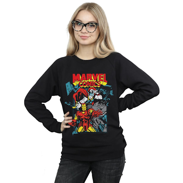 Marvel Comics Dam/Damer Trio Pose Sweatshirt M Svart Black M