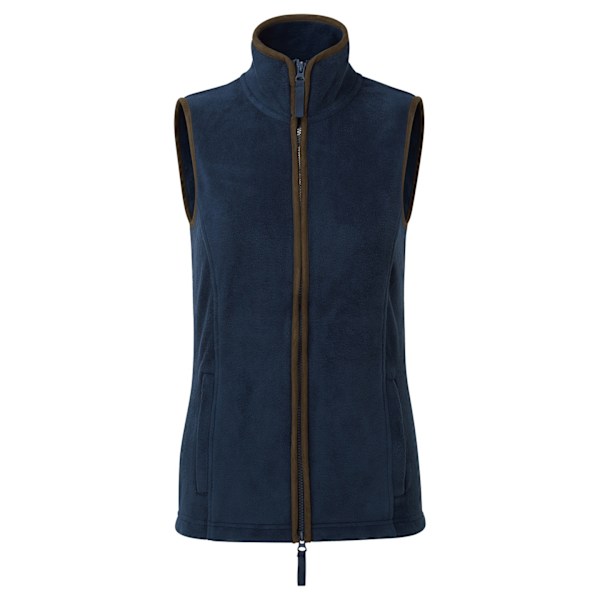 Premier Dam/Dam Artisan Fleece Gilet M Marinblå/Brun Navy/Brown M