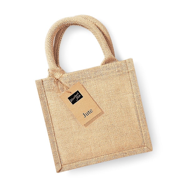 Westford Mill Jute Mini Presentpåse (6 liter) One Size Naturlig Natural One Size