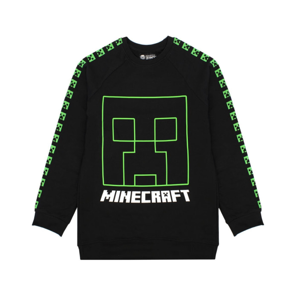 Minecraft Boys Creeper Face Sweatshirt 11-12 år Svart Black 11-12 Years