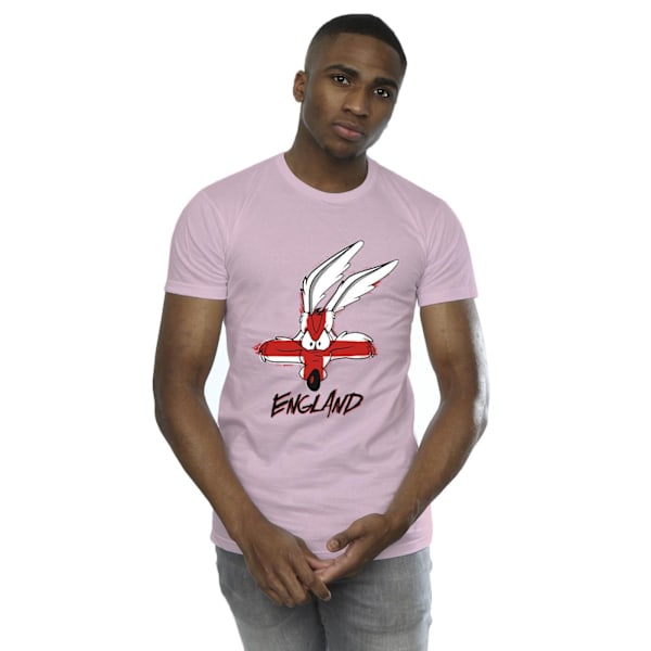 Looney Tunes Herr Coyote England Face T-shirt M Baby Pink Baby Pink M