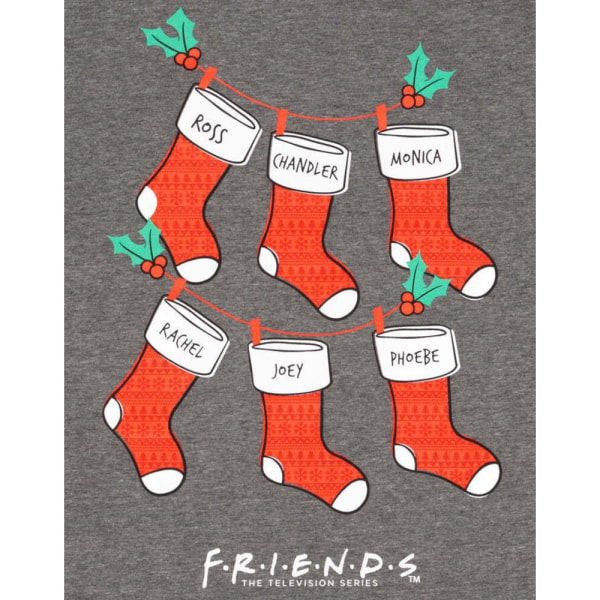 Friends Dam/Dam Strumpa Jul T-shirt L Grå/Röd/Whi Grey/Red/White L