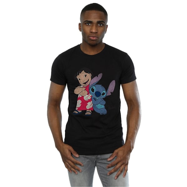 Lilo & Stitch Klassisk bomull T-shirt XXL Svart Black XXL
