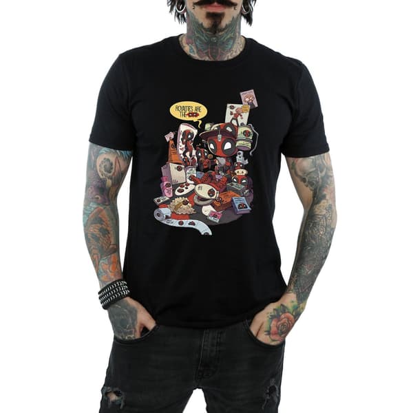 Marvel Herr Deadpool Merchandise Royalties T-shirt 3XL Svart Black 3XL